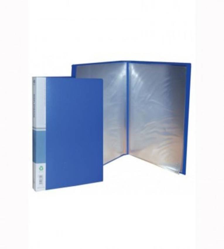 Porte-documents bleu 80 pochettes A4 - Classeur de rangement avec couverture rigide | Organisation et Archivage Bureau